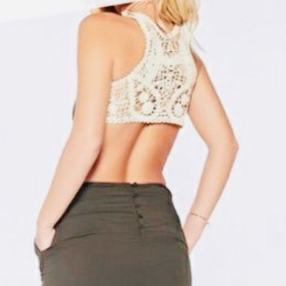 L Space Olive Green Crochet Daybreak Beach Coverup Maxi Dress NEW WITH TAG - Picture 1 of 15